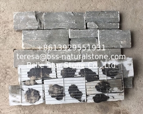 China Grey Slate Z Stone Panel with Steel Wire Back,Natural Slate Stacked Stone,Z Stone Cladding for Wall supplier